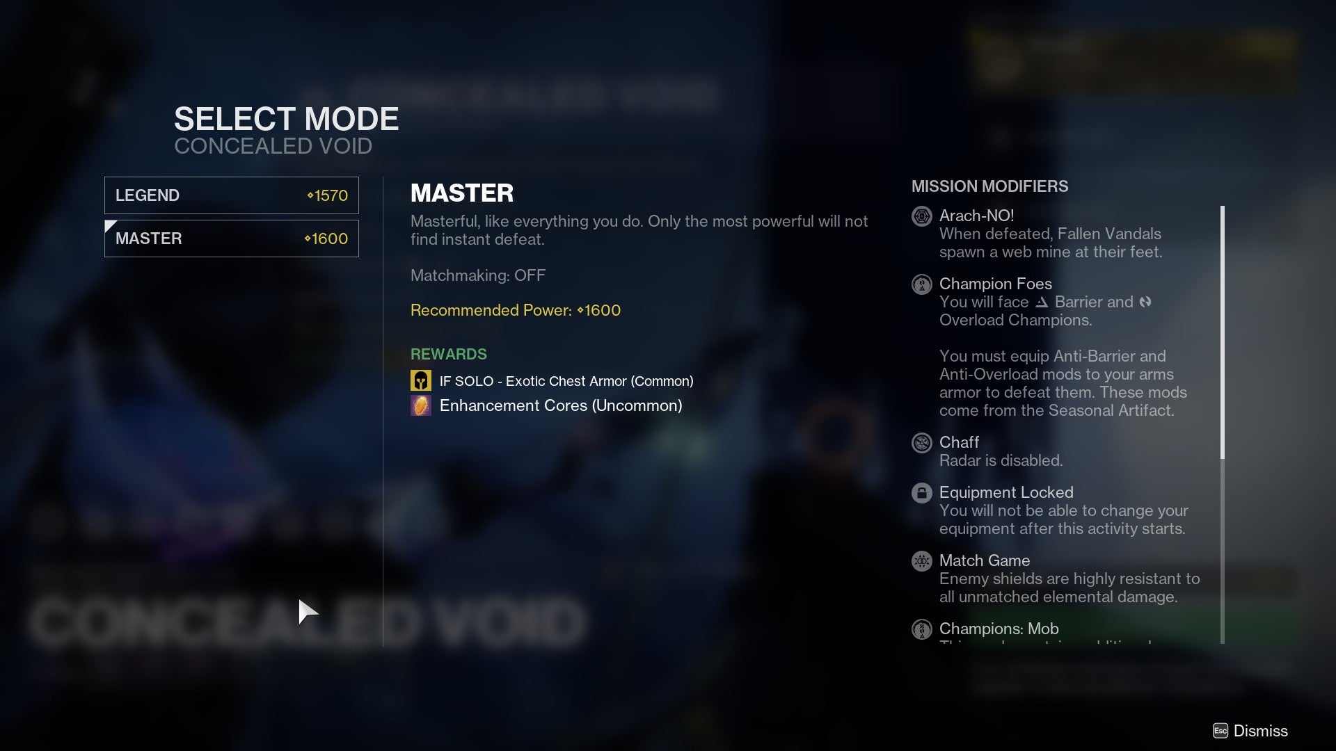 Destiny 2 Lost Sector rotation schedule What is the Legend and Master